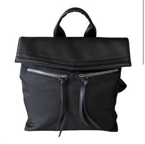 Botkier Black Backpack with Logo On Straps